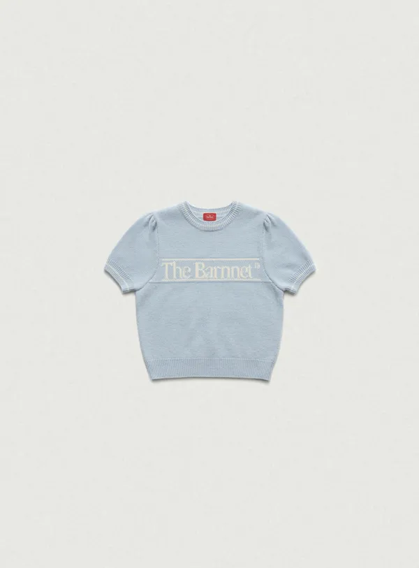 Bera Logo Knit Top_Light Blue
