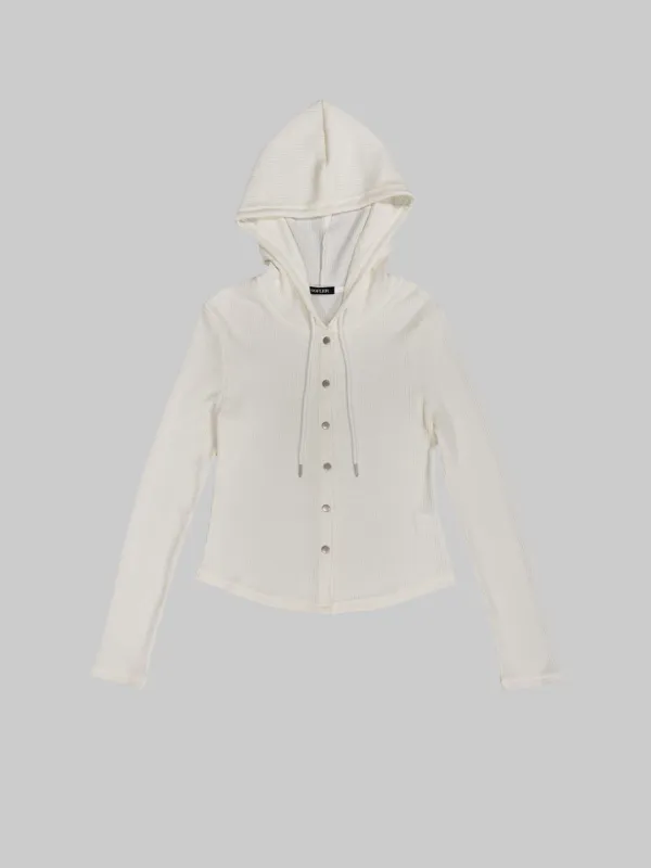 ARI HOODIE CARDIGAN_IVORY