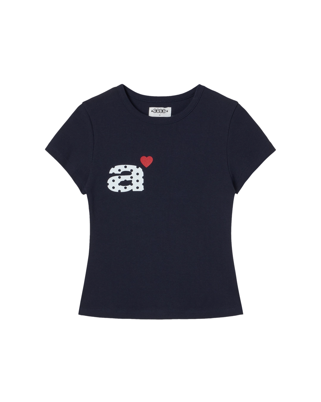 에이이에이이 [6/16 예약발송] DOT SMALL LETTER TEE [NAVY] 상품 이미지 1