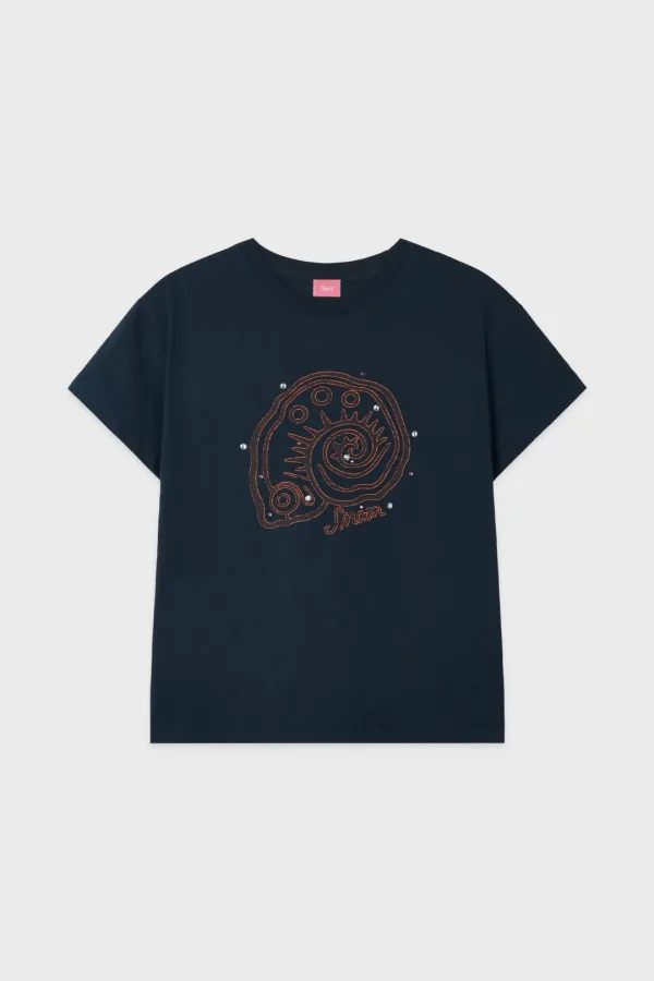 Spiral Hotfix T-shirt (Navy)