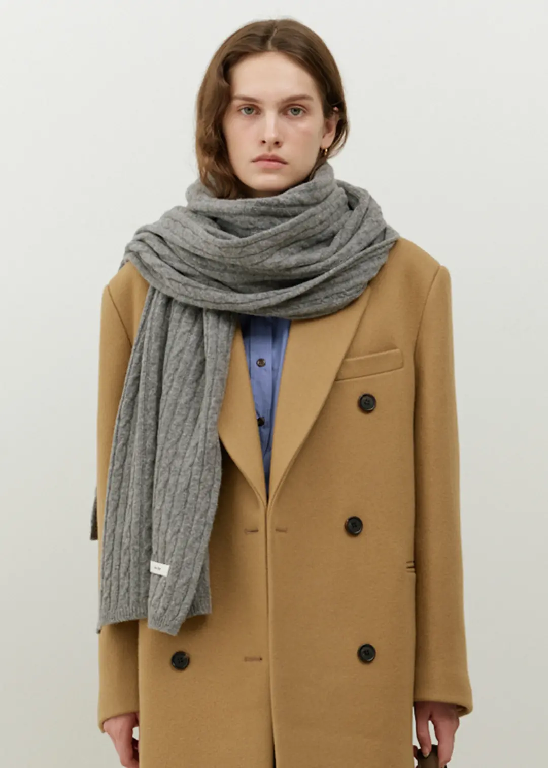 더라이 Cable Wool Muffler(Grey) 상품 이미지 2