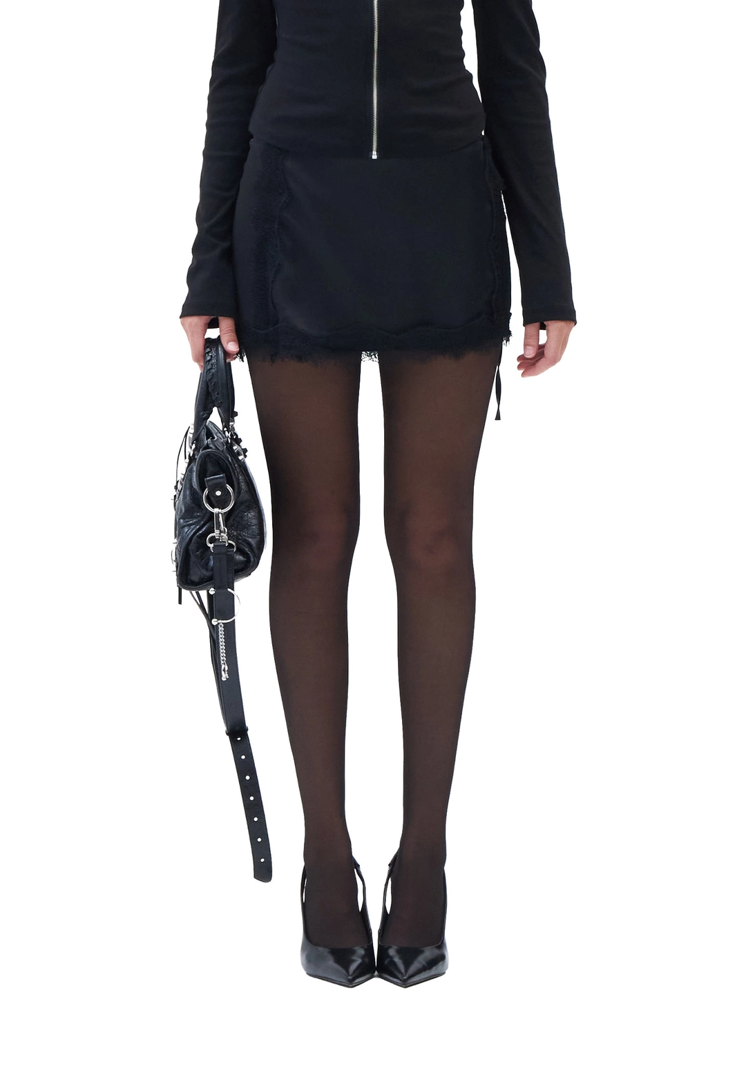 힐다 Sylvia Lace Mini Skirt [Black] 상품 이미지 2