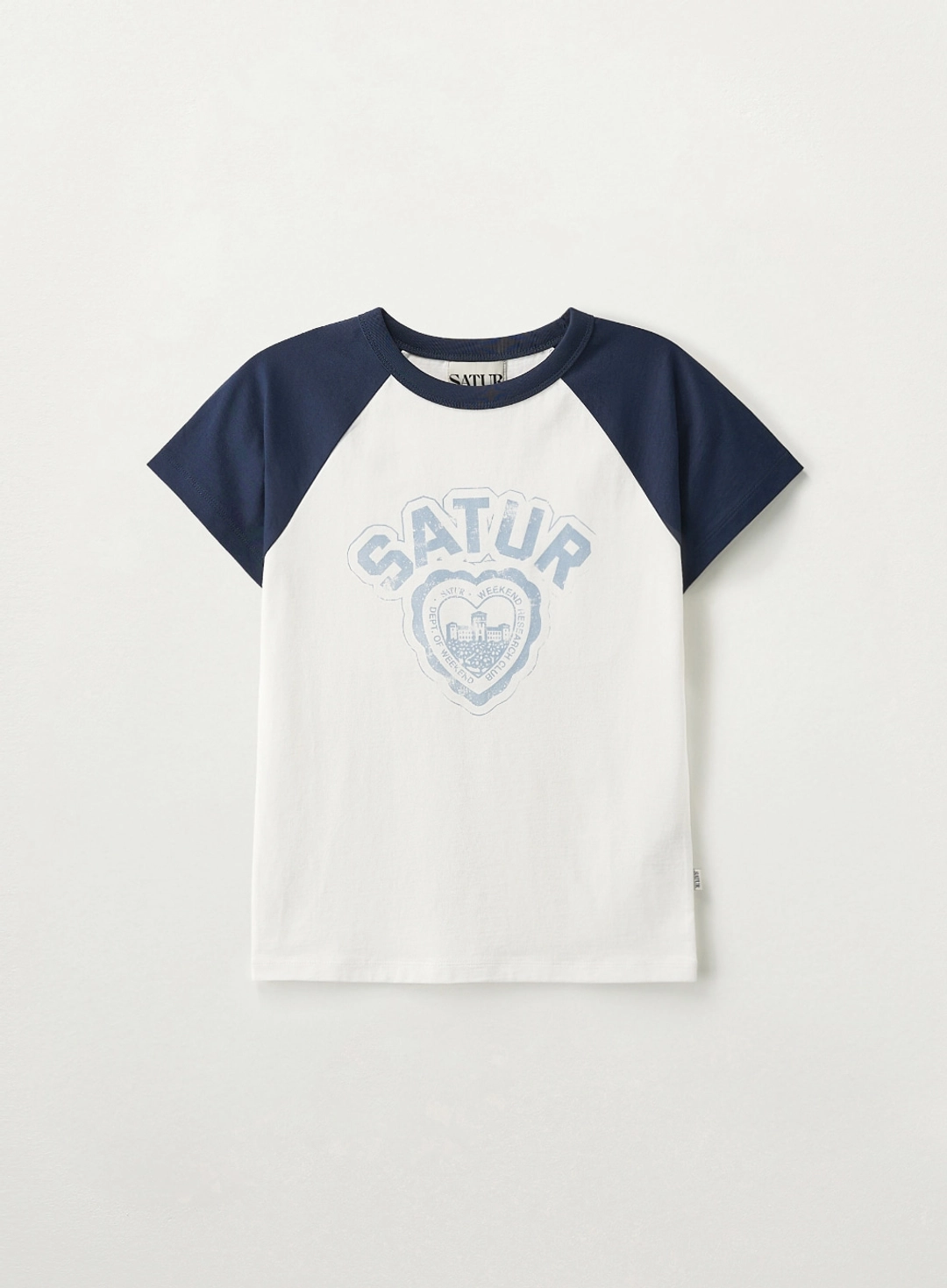 세터 (W) Heart Graphic Raglan T-Shirt - White 상품 이미지 1