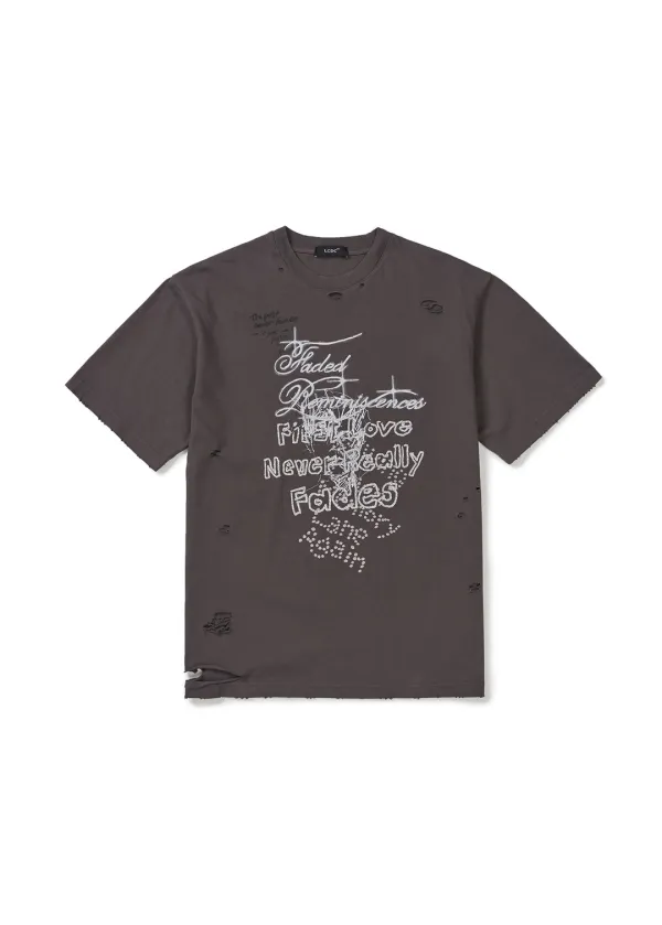 DISTRESSED OVERSIZED T-SHIRT (GREY)