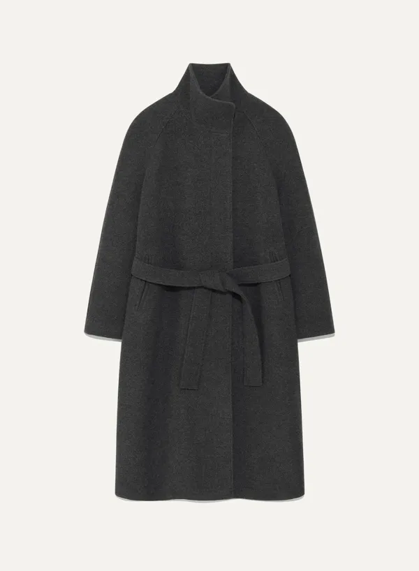 James Felt Coat Ash Melange