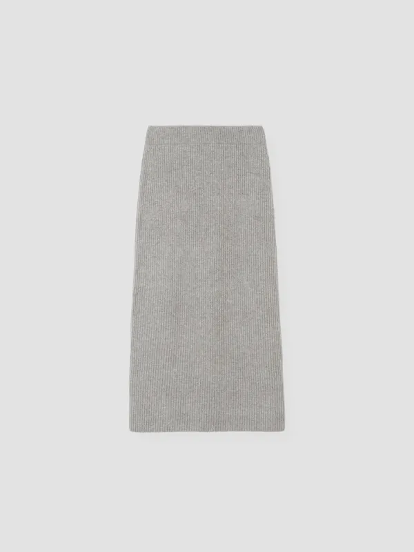 WHOLE GARMENT RACCOON SKIRT_WARM GREY_OE3C2CSK92GRW