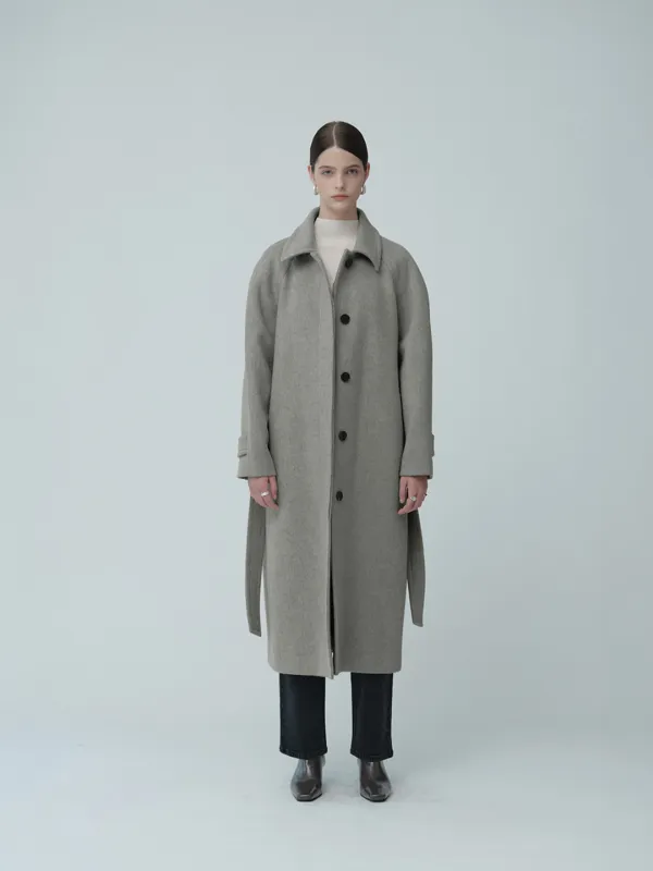 [REFURB] NOIR Belted Balmacaan Merino Wool_Gray