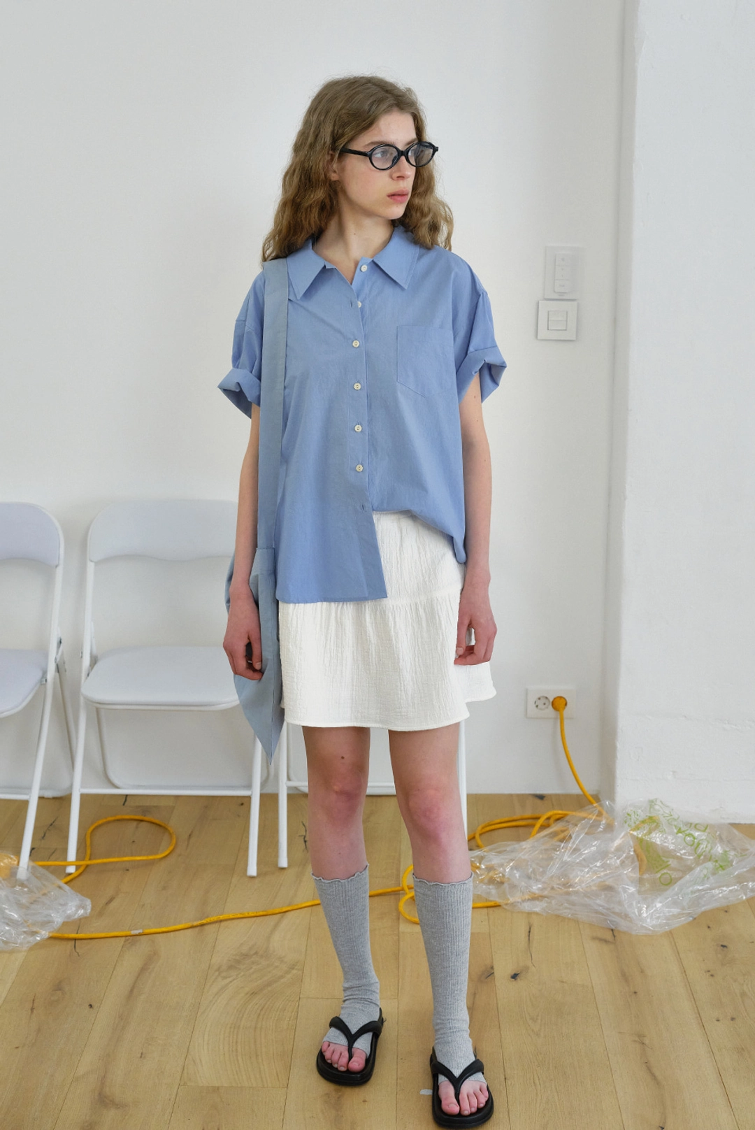브렌다 브렌든 renee trouser skirt - ivory 상품 이미지 1