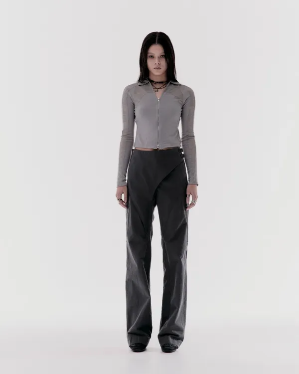 2-WAY ZIP SHIRT_LIGHT GREY