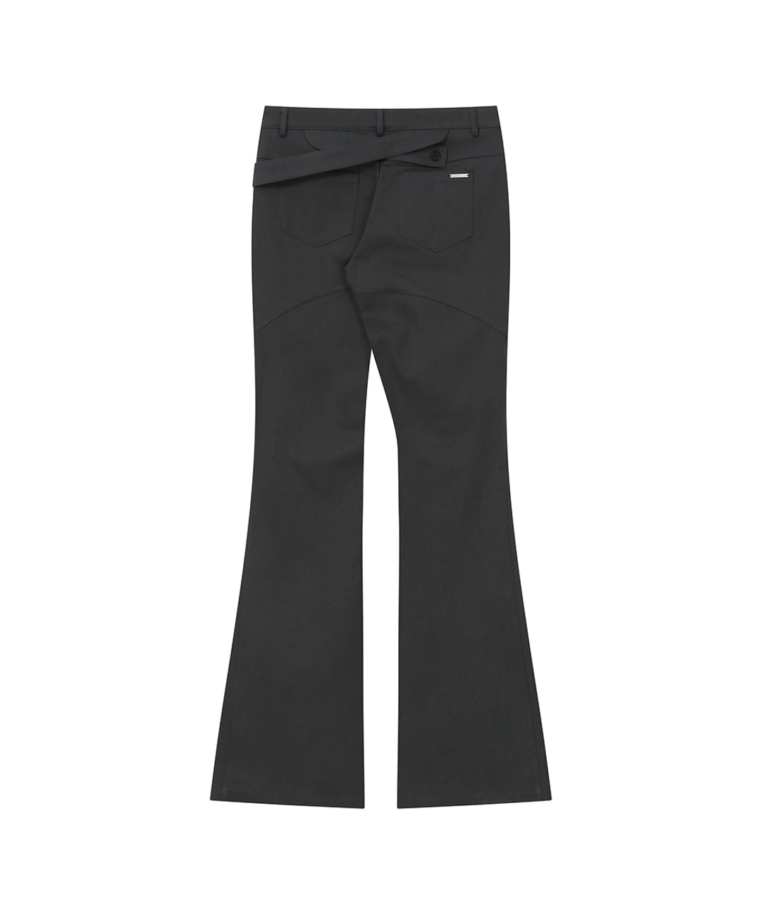 미세키서울 Diagonal strap bootcut pants CHARCOAL 상품 이미지 2