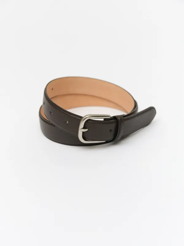 CLASSIC LEATHER BELT / DARK BROWN