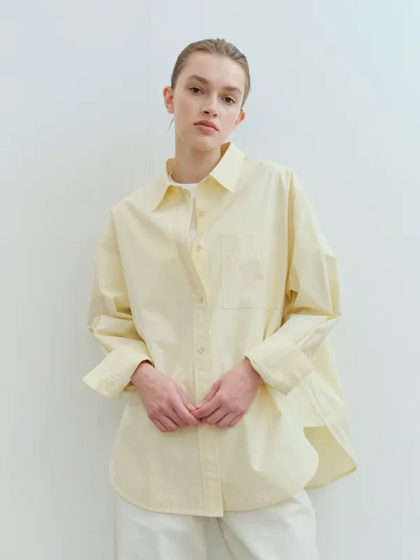 TFF OVER FIT POCKET SHIRT_LEMON