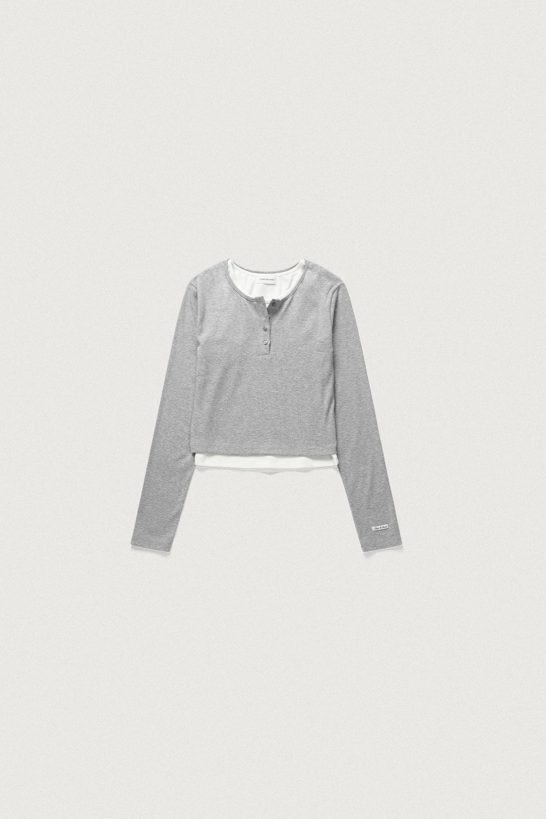 샤드라마 SOFT FIT LAYERED HENLEY T [MELANGE GRAY] 상품 이미지 1