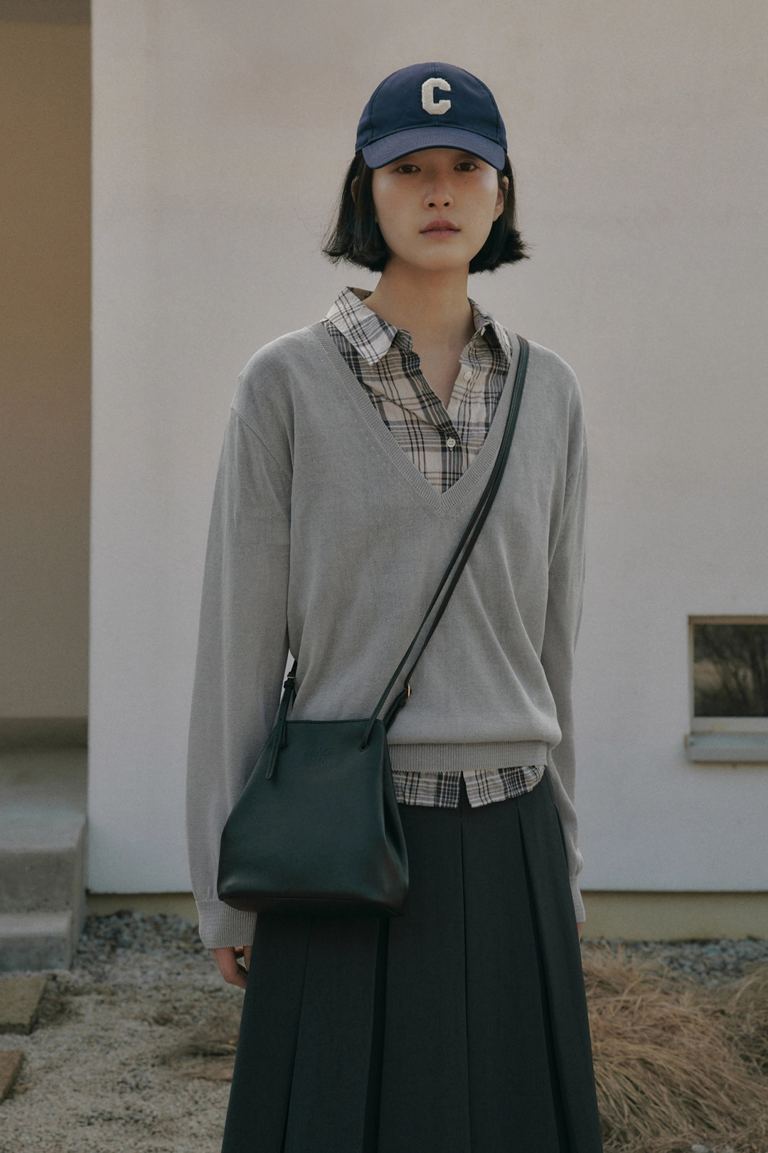 세이지먼트 LINLEY LINEN DEEP V-NECK KNIT_GRAY 상품 이미지 2
