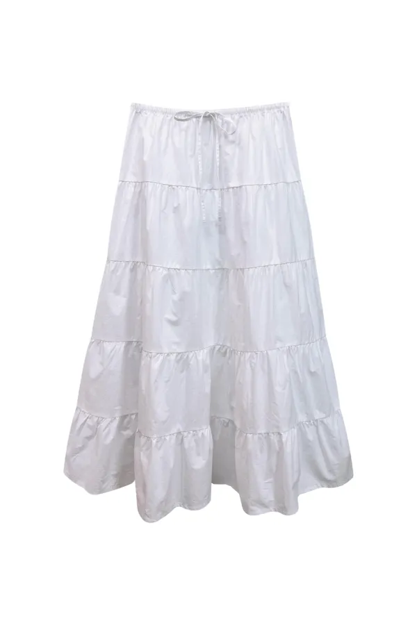 LOVEY LONG SKIRT / WHITE