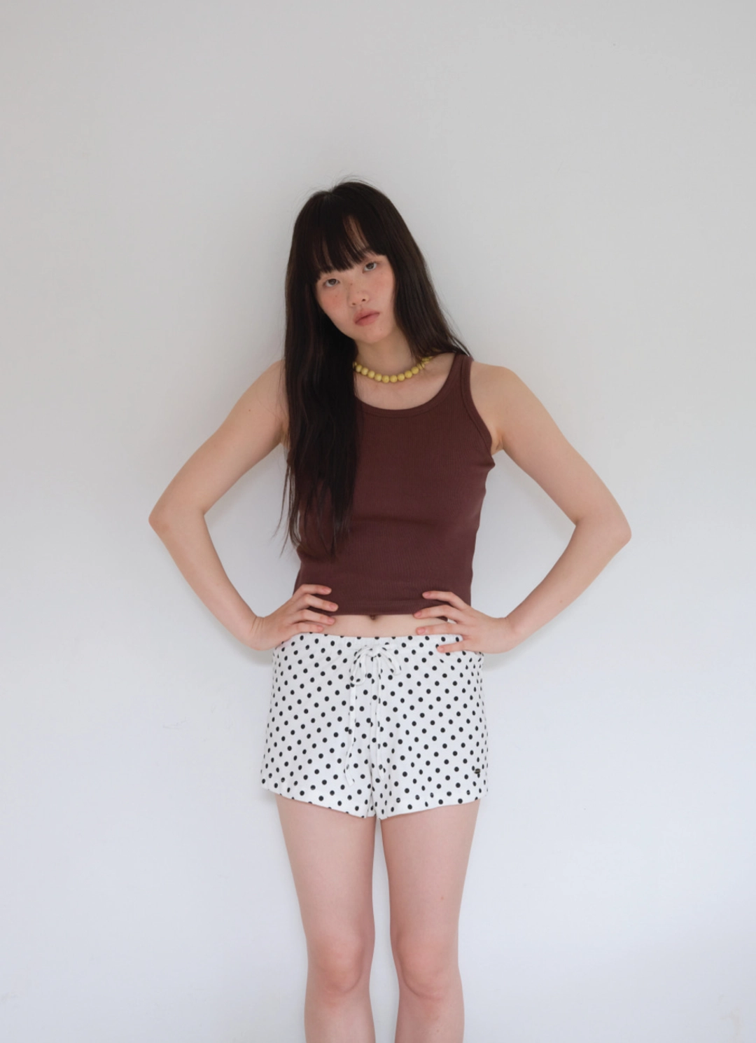 온무드 USE SOFT PATTERN SHORTS - WHITE DOT 상품 이미지 2