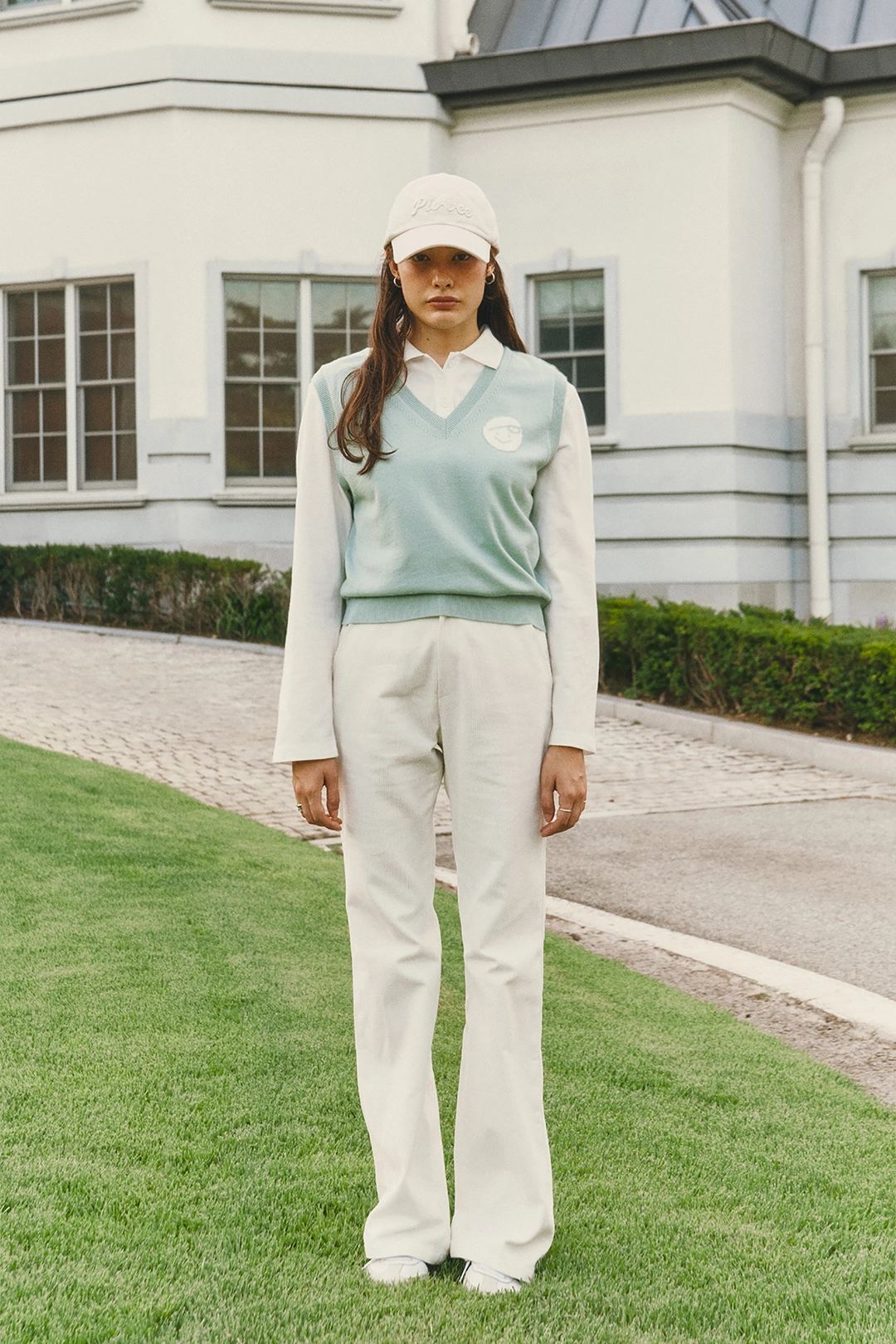 피브비 Classic V Neck Knit Vest (pistachio mint) 상품 이미지 2