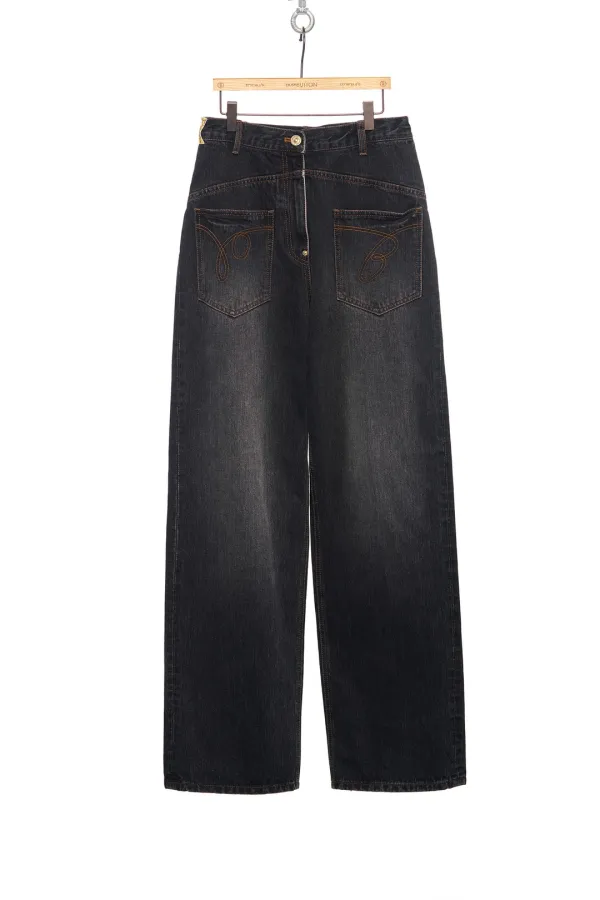 PF25 BLACK TROUSER RE-PUZZLED JEANS