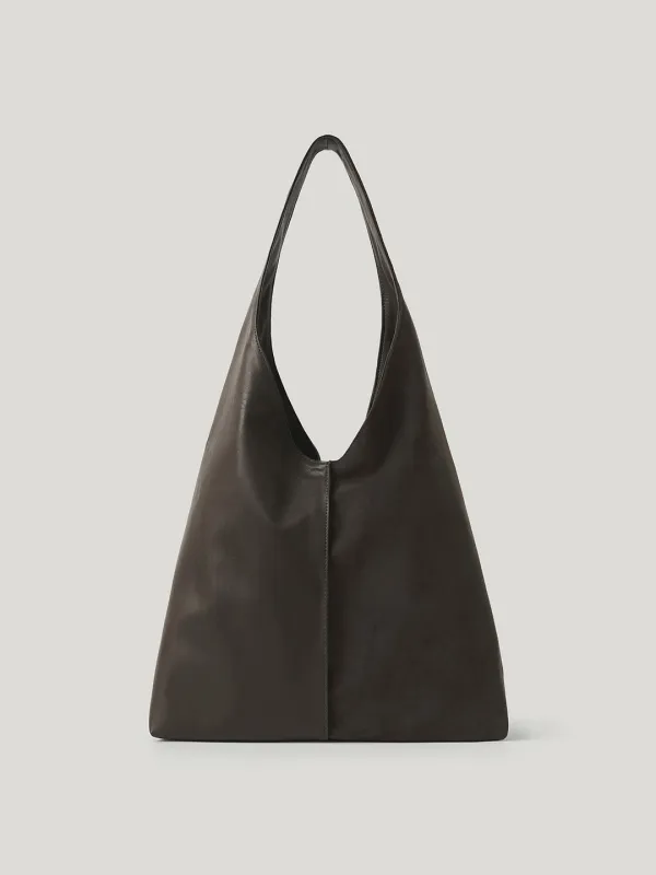 라인 스웨이드 호보백 Line Suede Hobo Bag_Dark Olive