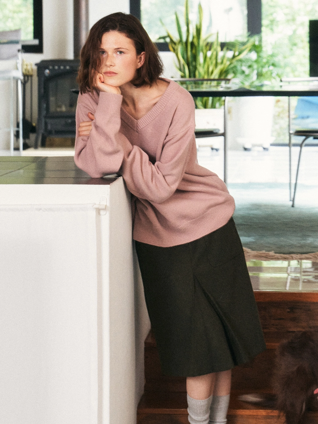 리볼드 Cashmere V-Neck NT_(Pink) 상품 이미지 1
