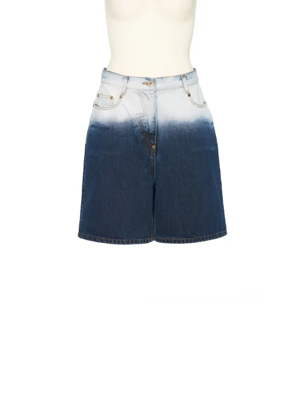 PS26 DARK BLUE WASHED BERMUDA DENIM PANTS