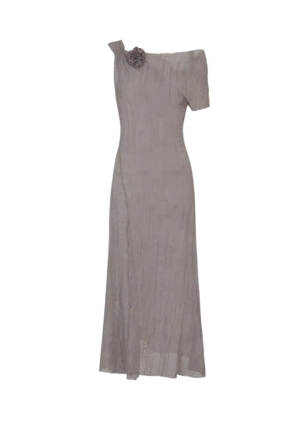 Wave Sheer Dress (Brown)