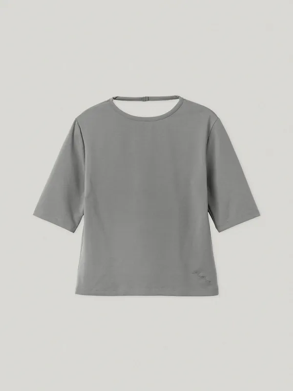 Iris Open Back Tee Gray