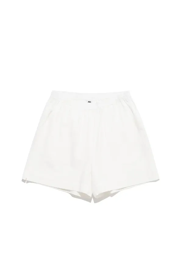 Banding Cotton Shorts White