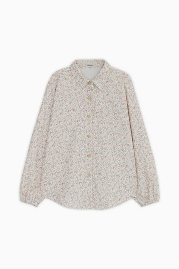 [10/6 SOON] FLORAL CORDUROY SHIRT, IVORY