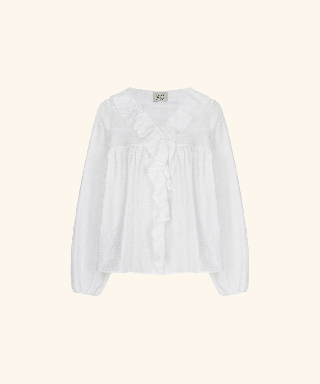 레터프롬문 Amelie Ruffle Lace Blouse (White) 상품 이미지 1