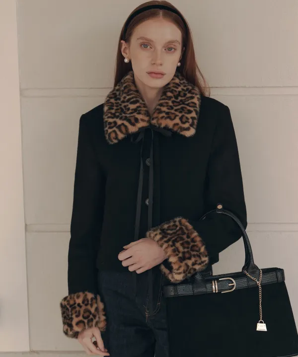 Leopard fur jacket