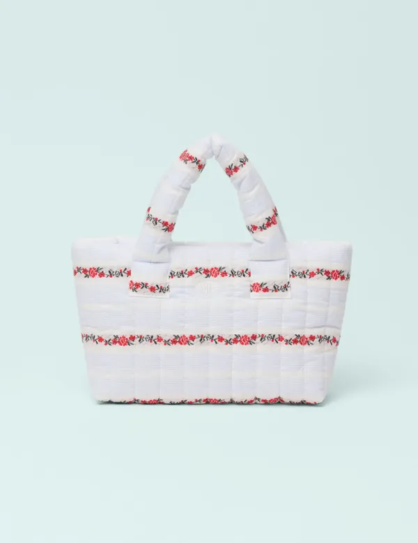 Mini Flower Padding Bag (Ivory)