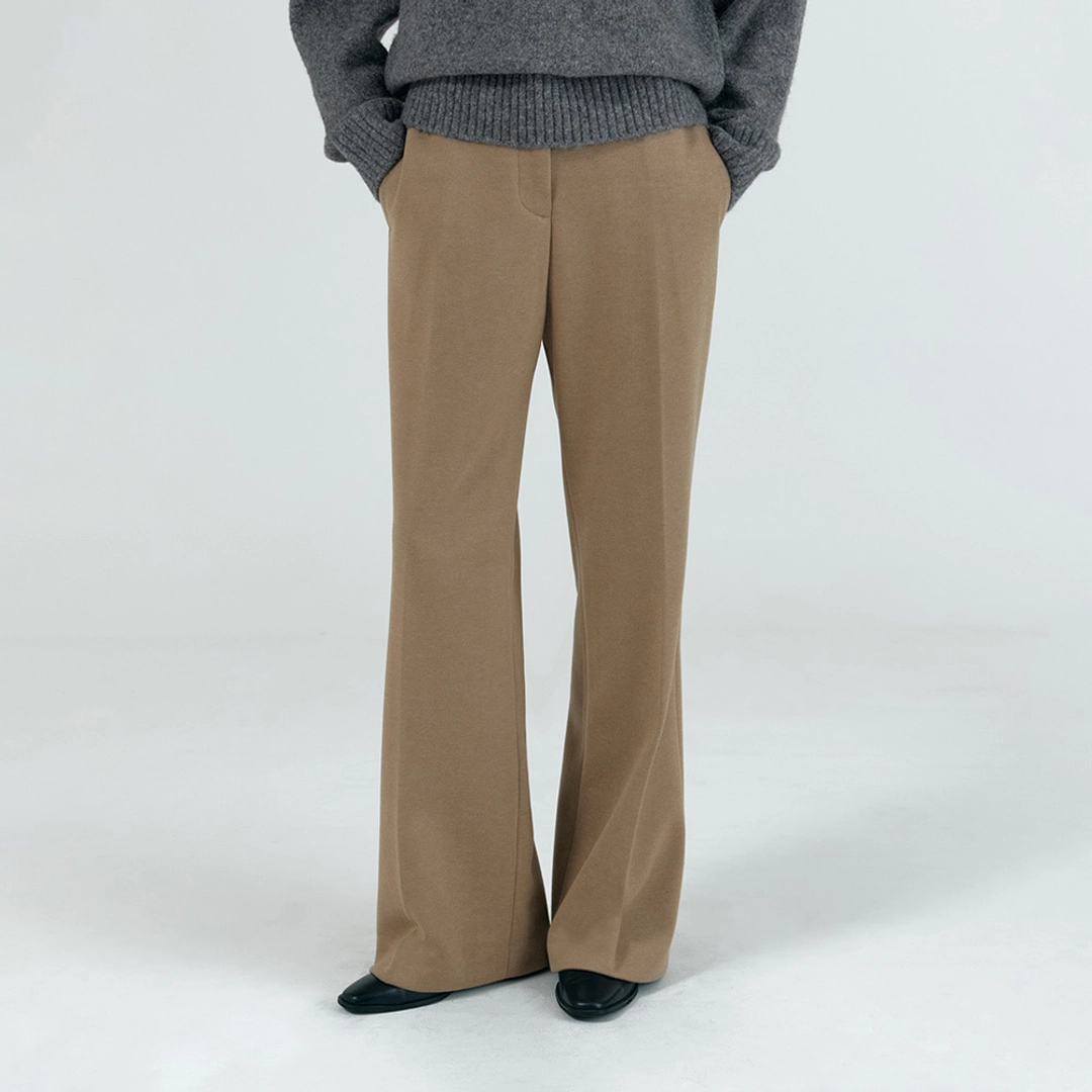 시야쥬 SIPT7181 실키 클린 부츠 컷 슬랙스_Camel beige 상품 이미지 2