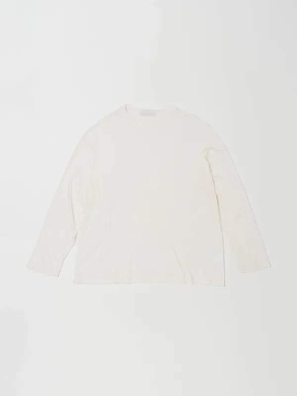 SHEER LONG SLEEVE TOP IN IVORY