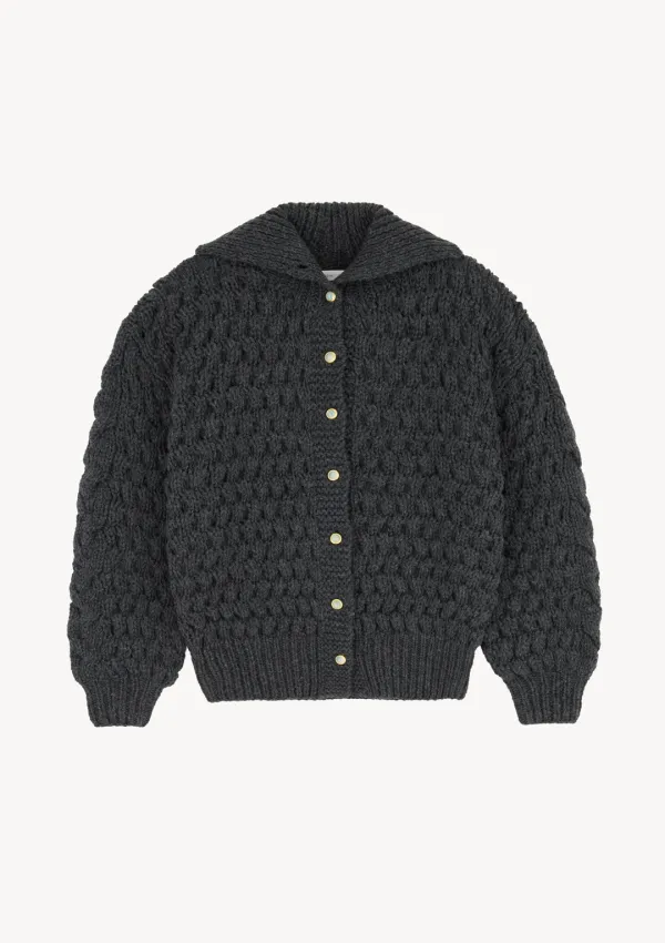 Orkney Handmade Cardigan in Charcoal