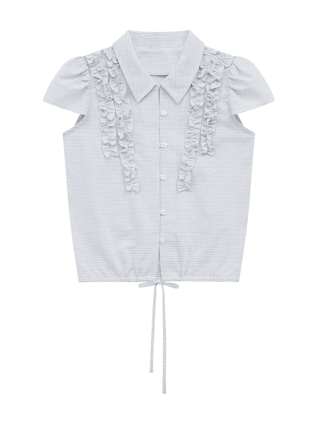마가린핑거스 FRILL MIXED BLOUSE (LIGHT BLUE) 상품 이미지 1