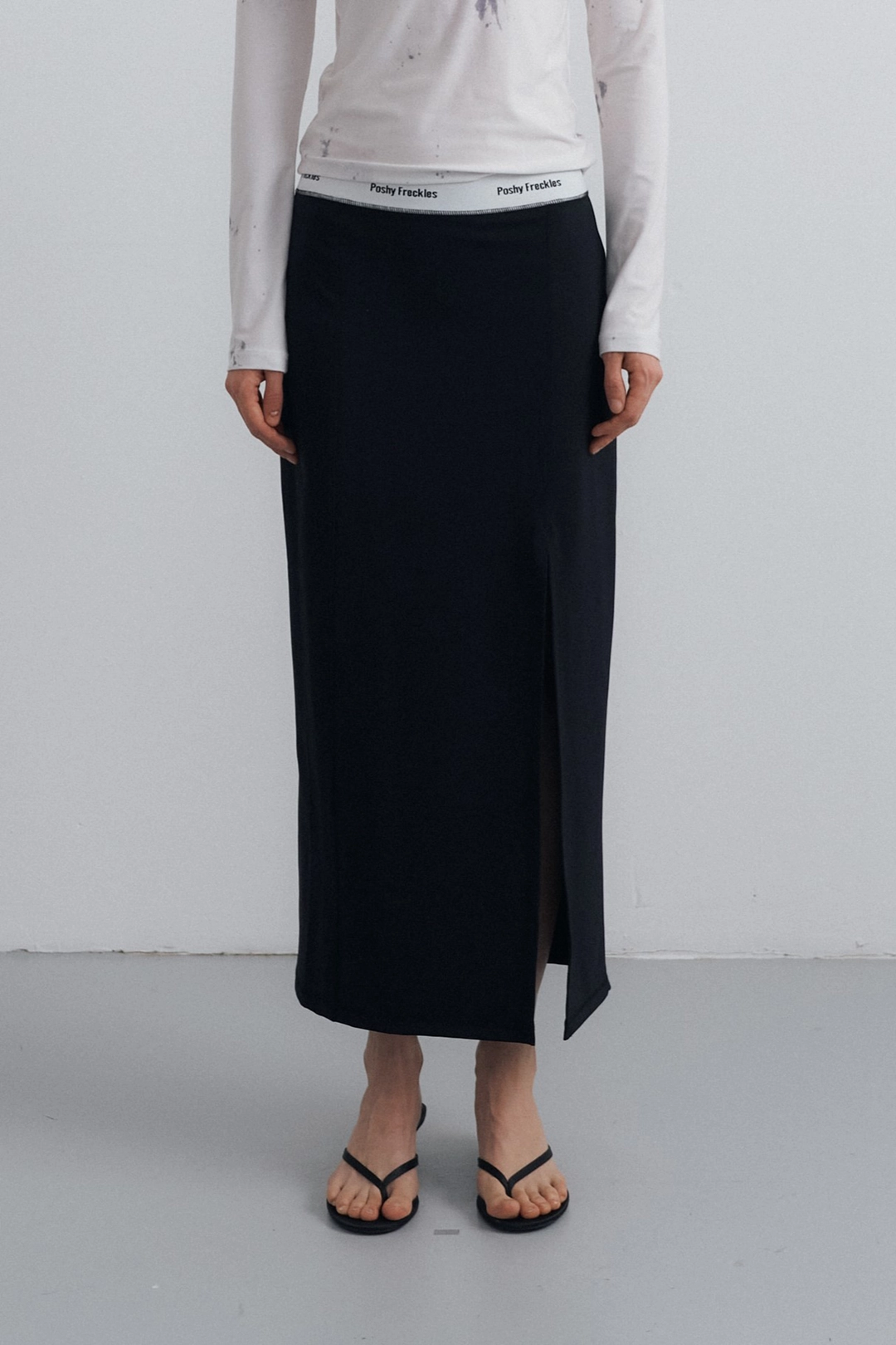 포지프레클즈 Comfort Jersey Skirt_Black 상품 이미지 1