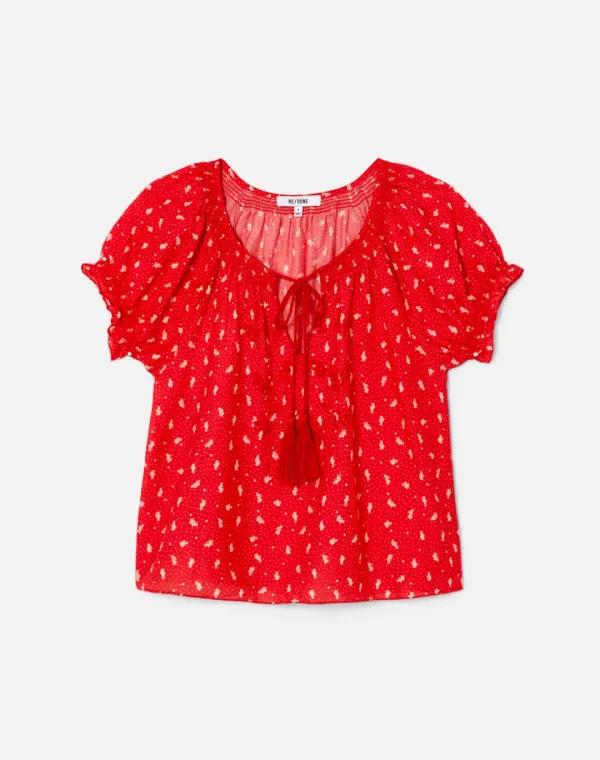 Katie Embroidered Top - Bandana
