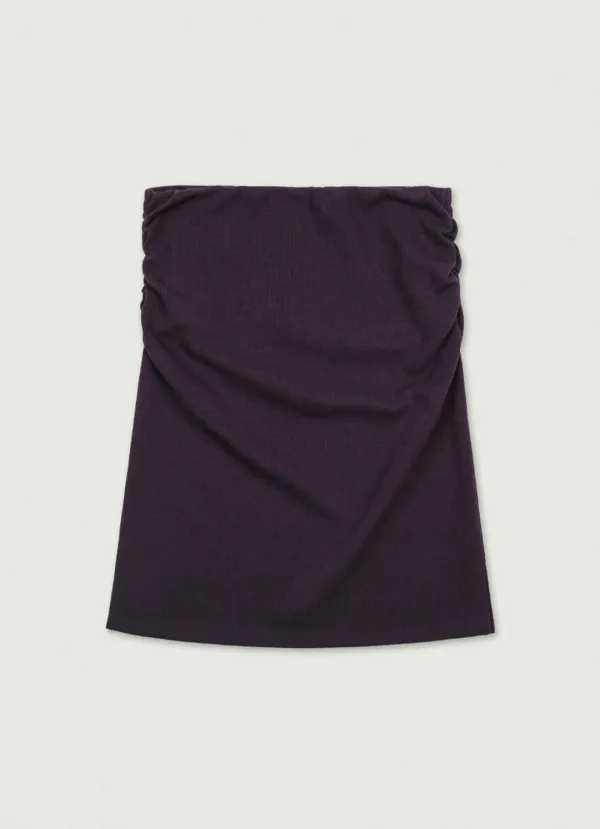 2nd/ Side Shirring Midi Skirt [plum]