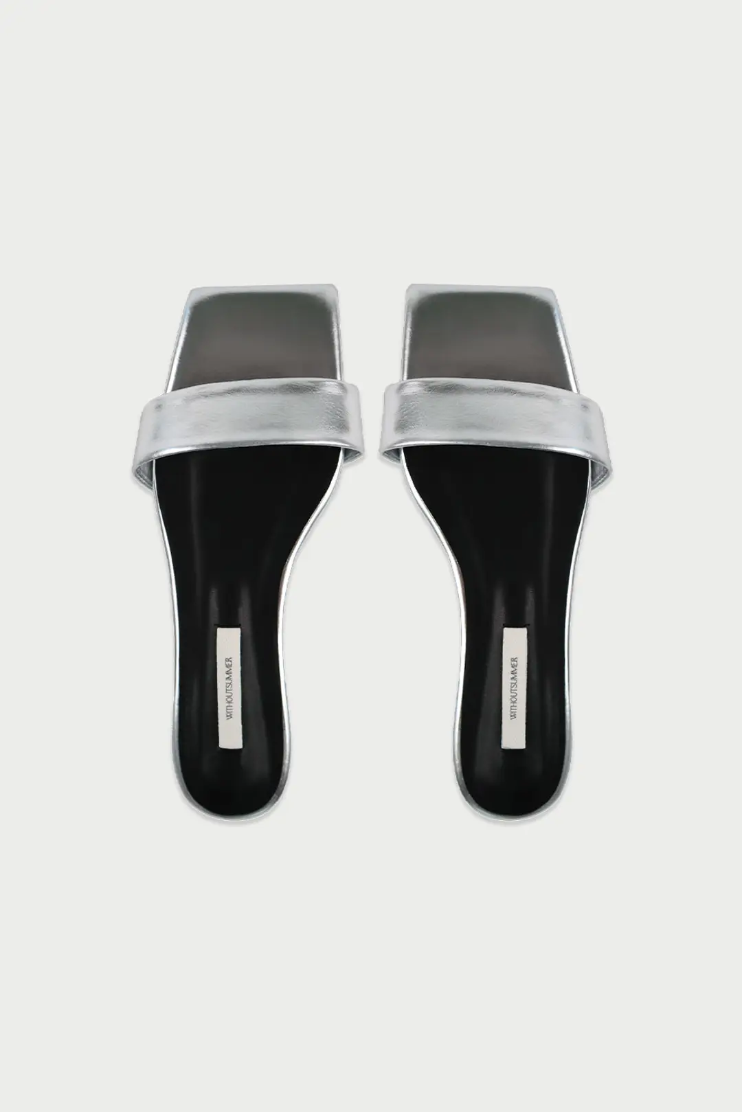 위드아웃썸머 Classic square mule_silver 상품 이미지 1