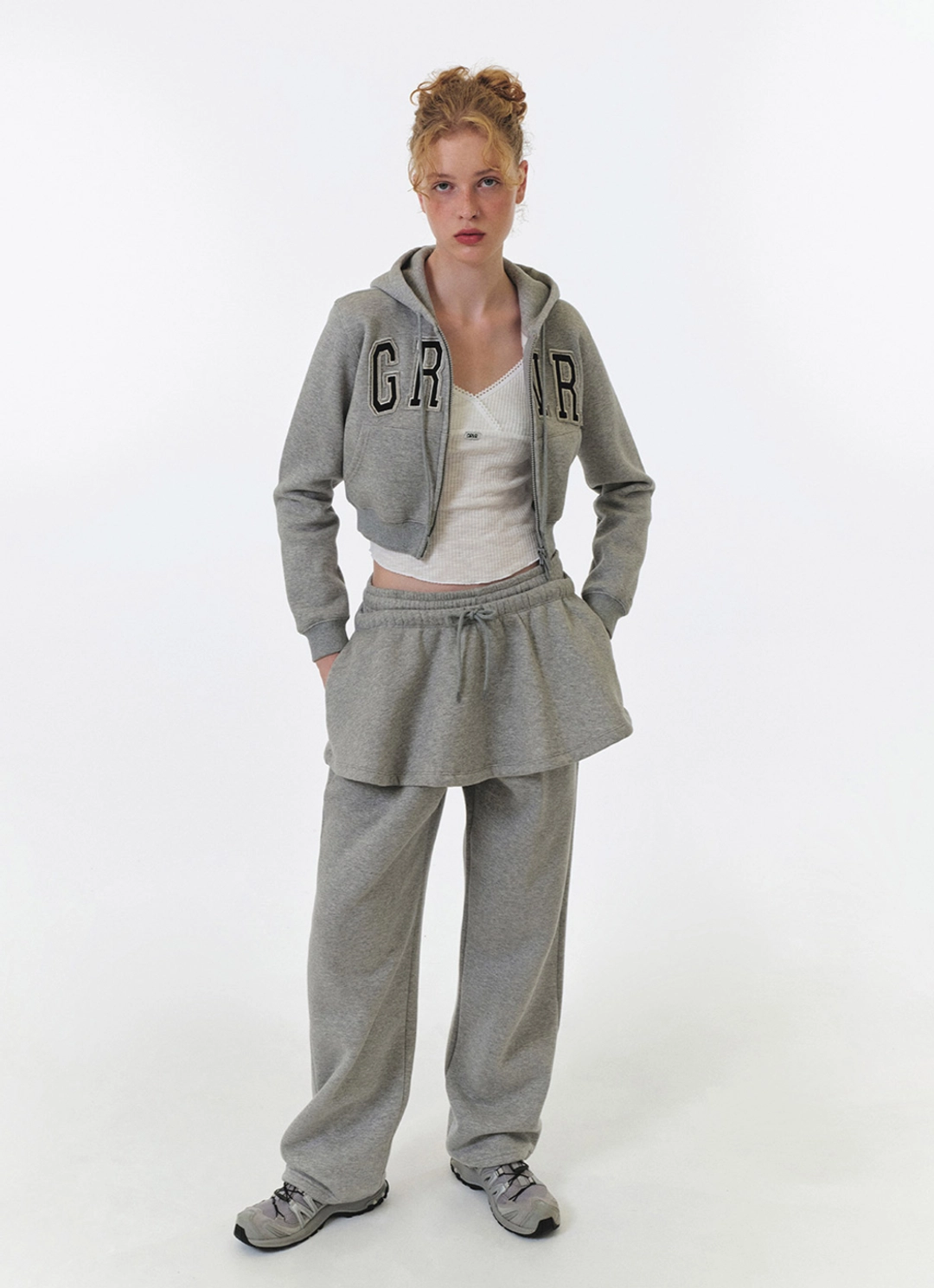 그로브 GRVR CROP HOODIE ZIP-UP 상품 이미지 2