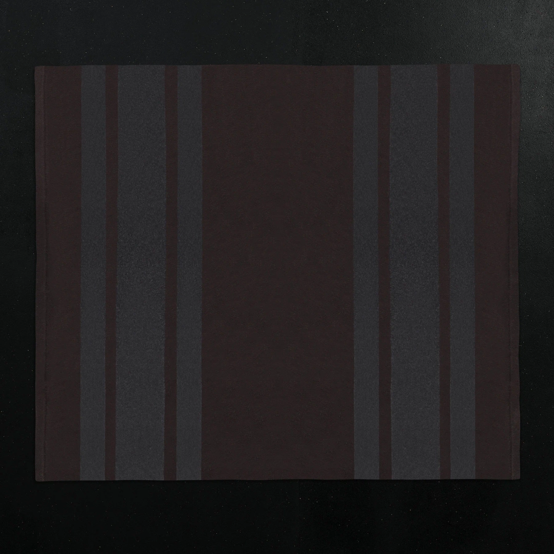 제임스펄스 Baja Stripe Knit Blanket - Dark Brown/Charcoal 상품 이미지 2
