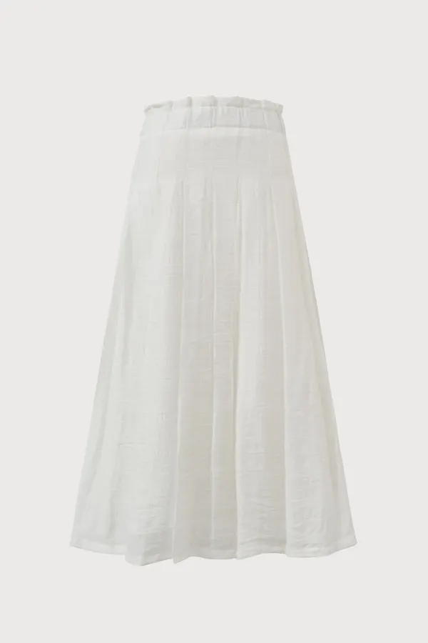 Soft Pintuck Long Skirt