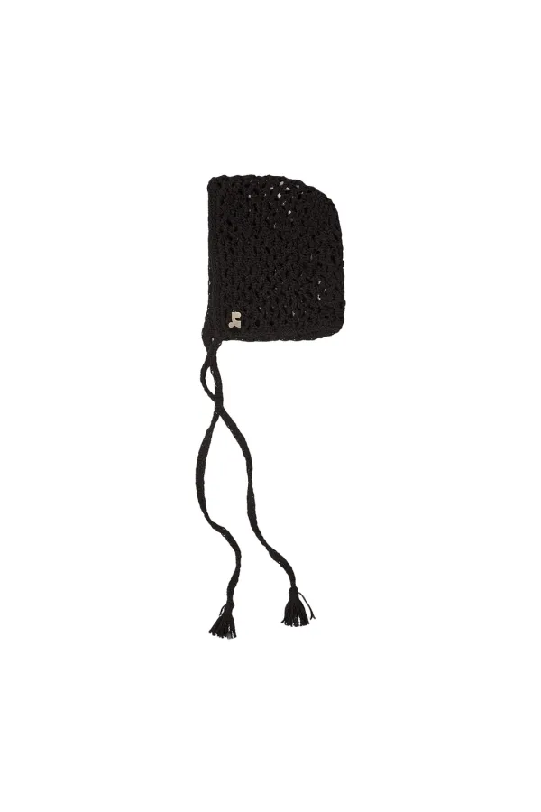 RR HANDMADE KNIT BONNET - BLACK