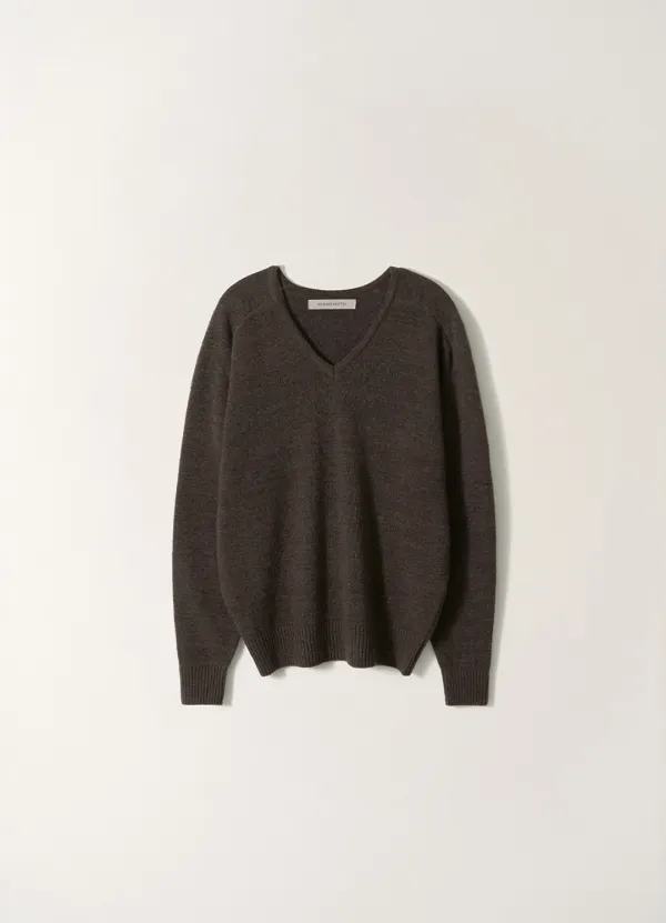 Carna v-neck pullover (Brown)