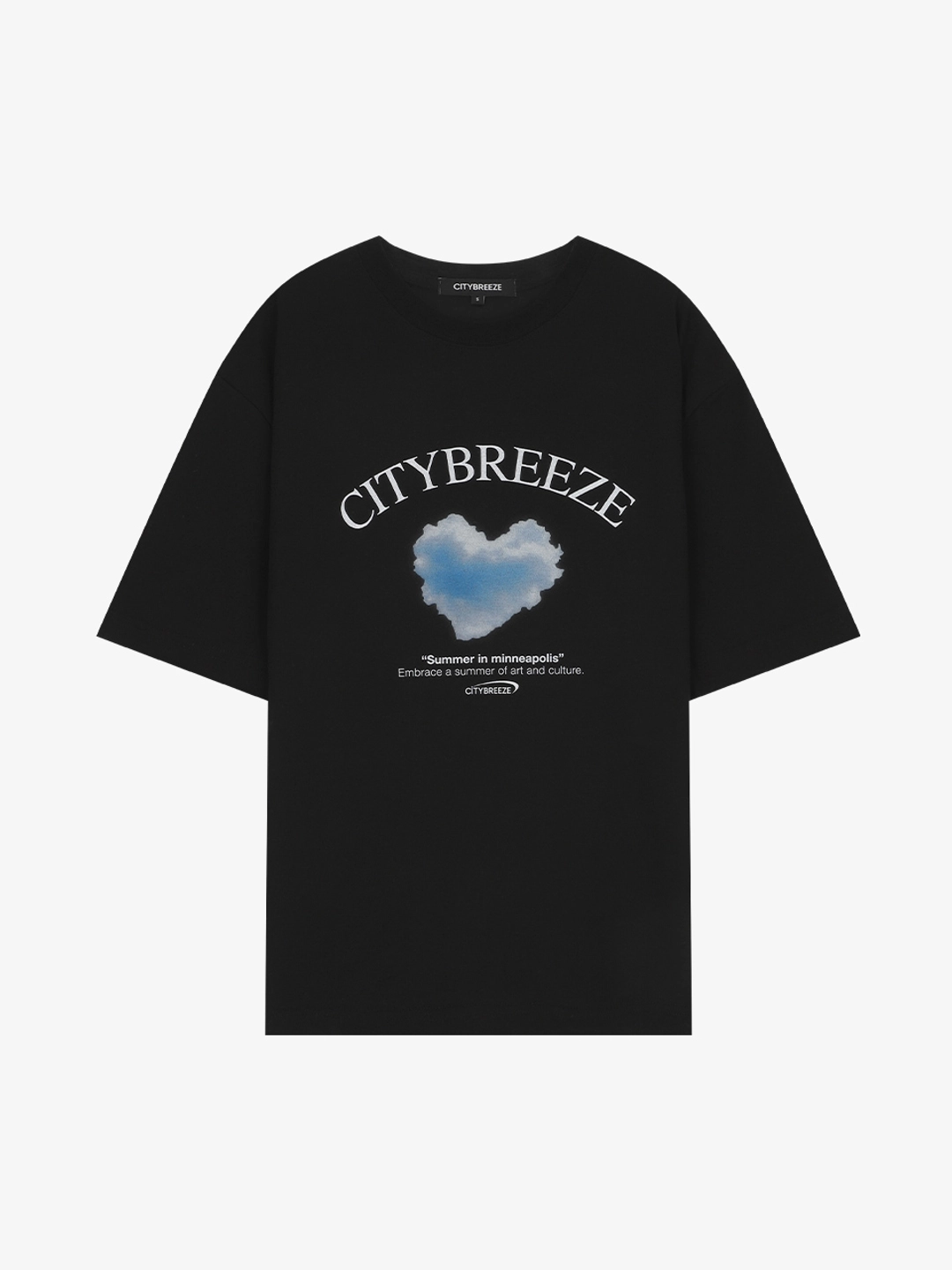 시티브리즈 클라우디 드림 반팔 티셔츠_BLACK 상품 이미지 1