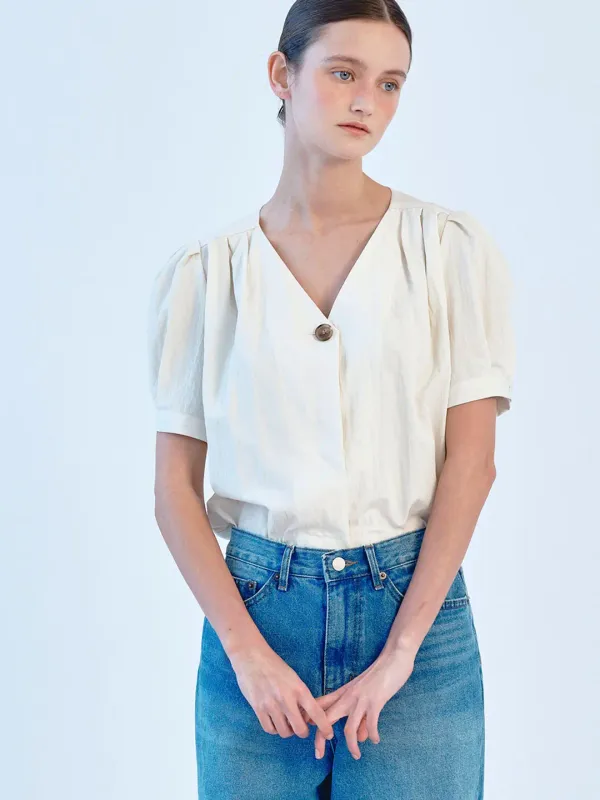 PUFF SLEEVE BLOUSE - IVORY