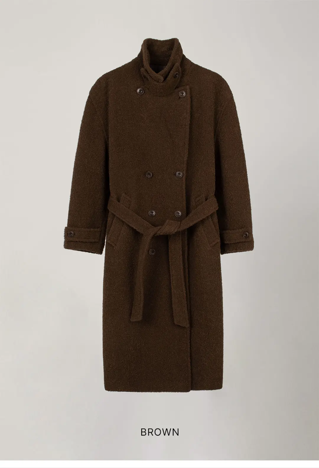 오버듀플레어 ALPACA BELTED DOUBLE COAT_BROWN 상품 이미지 1