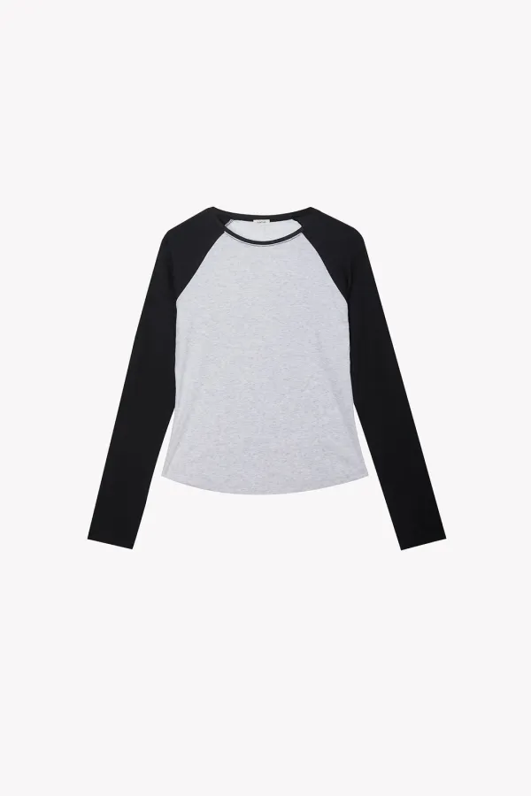 Calid Raglan Tee (Melange Gray)