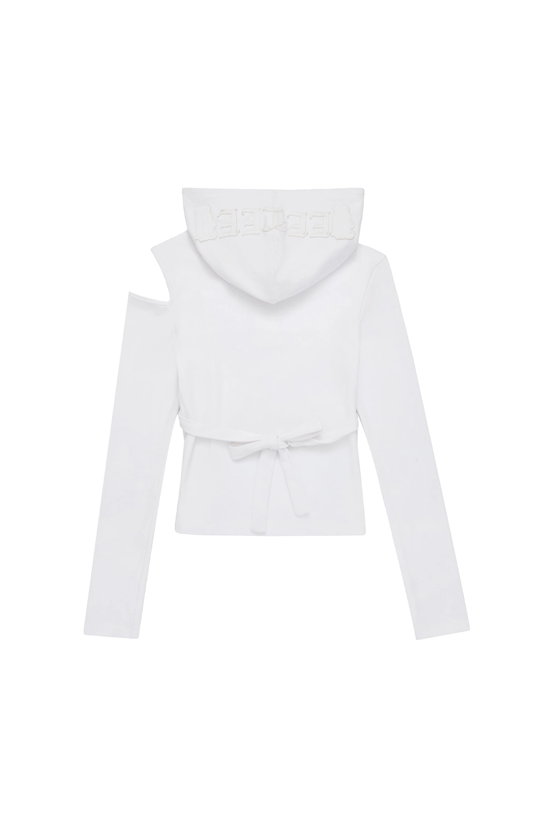 와이이이엘 STRAP HOODED LONG SLEEVE TOP WHITE 상품 이미지 3